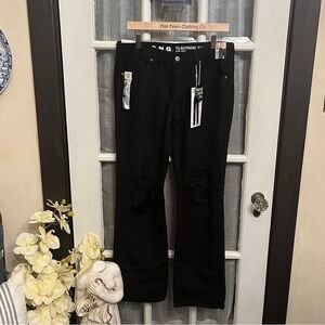 Women's Black Distressed Jeans